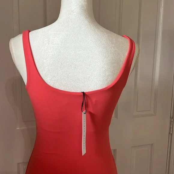 Sexy Fire Coral color tank dress Susana Monaco dress XS - Picture 3 of 7